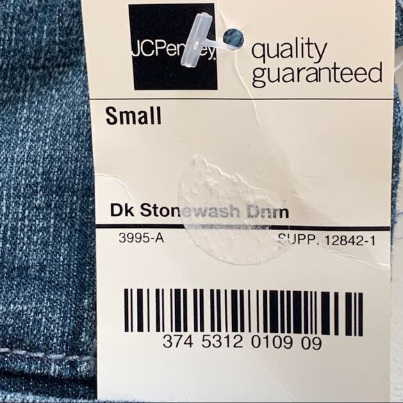 Arizona Jean Co Jean Jacket Girls Butterfly Embroidered Jean Jacket Small NEW - Picture 8 of 13